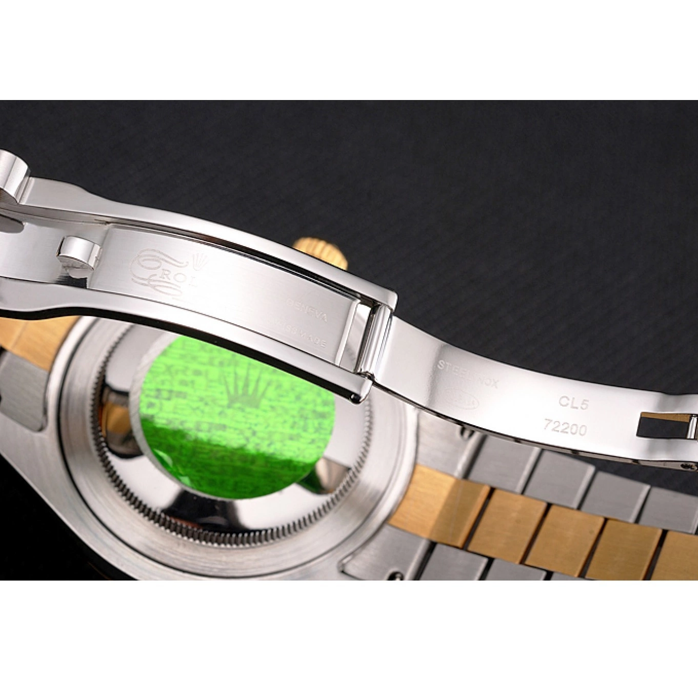 Aaa replica watch Rolex Datejust Case Marks Bracelet Diamond Hour Steel White Stainless Tone Bezel Dial Swiss Gold Two 0729